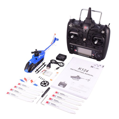 Wltoys XK EC145 K124 6CH 3D 6G System Brushless Motor RC Hubschrauber mit Sender - Picture 3 of 14