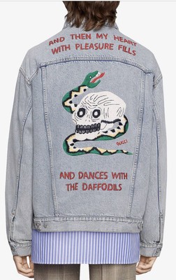gucci denim jacket snake