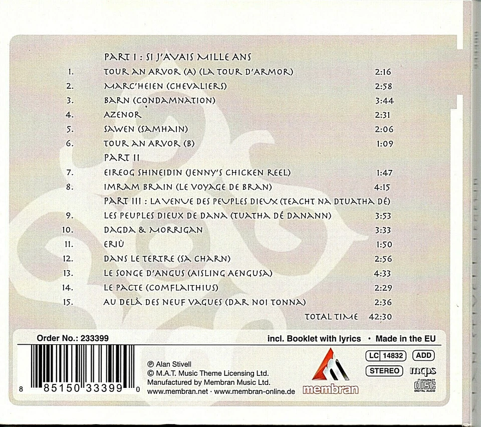 Alan Stivell LEGEND World & Country Folk Rock Celtic (C1024) - Bild 2 von 2