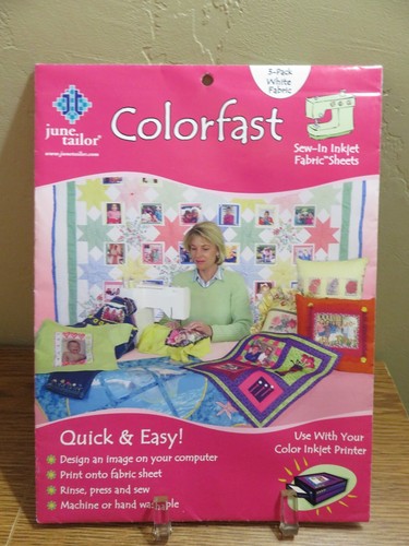 JUNE TAILOR Sew-in Colorfast Fabric Sheets for Inkjet Printers WHITE
