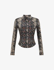 House Of CB Vani Snake Print Jacket Size S