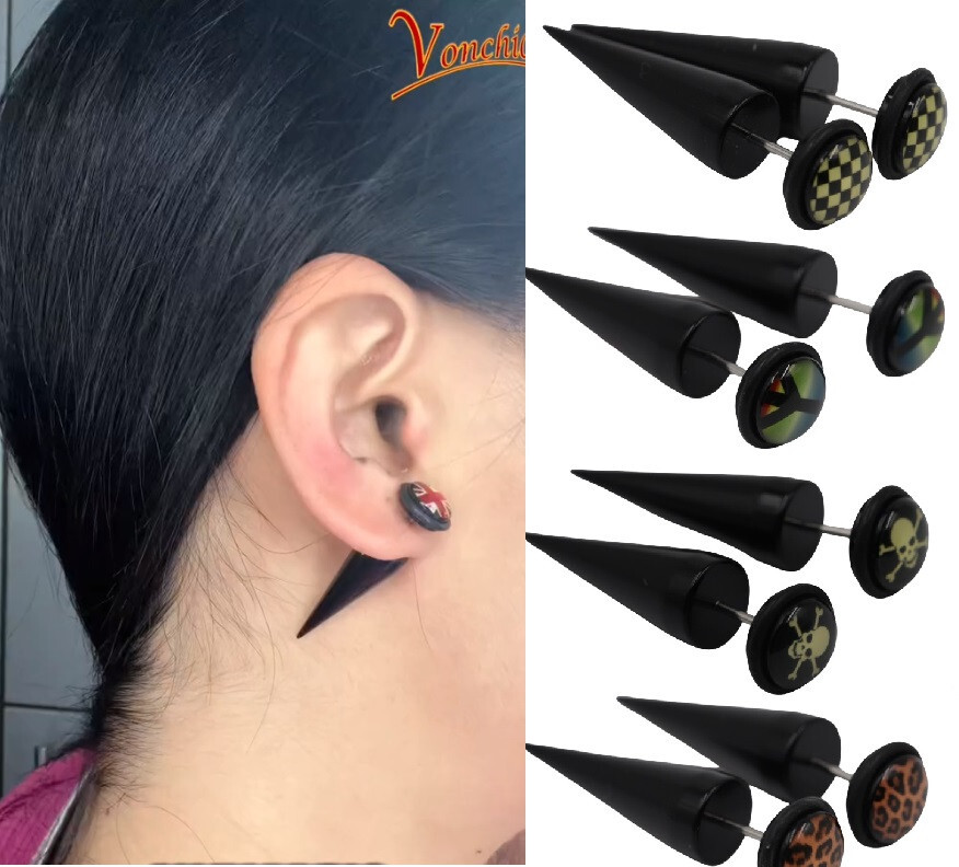 1Pair 16g Cheat Fake Cheater Illusion Ear Taper Stretcher Expander