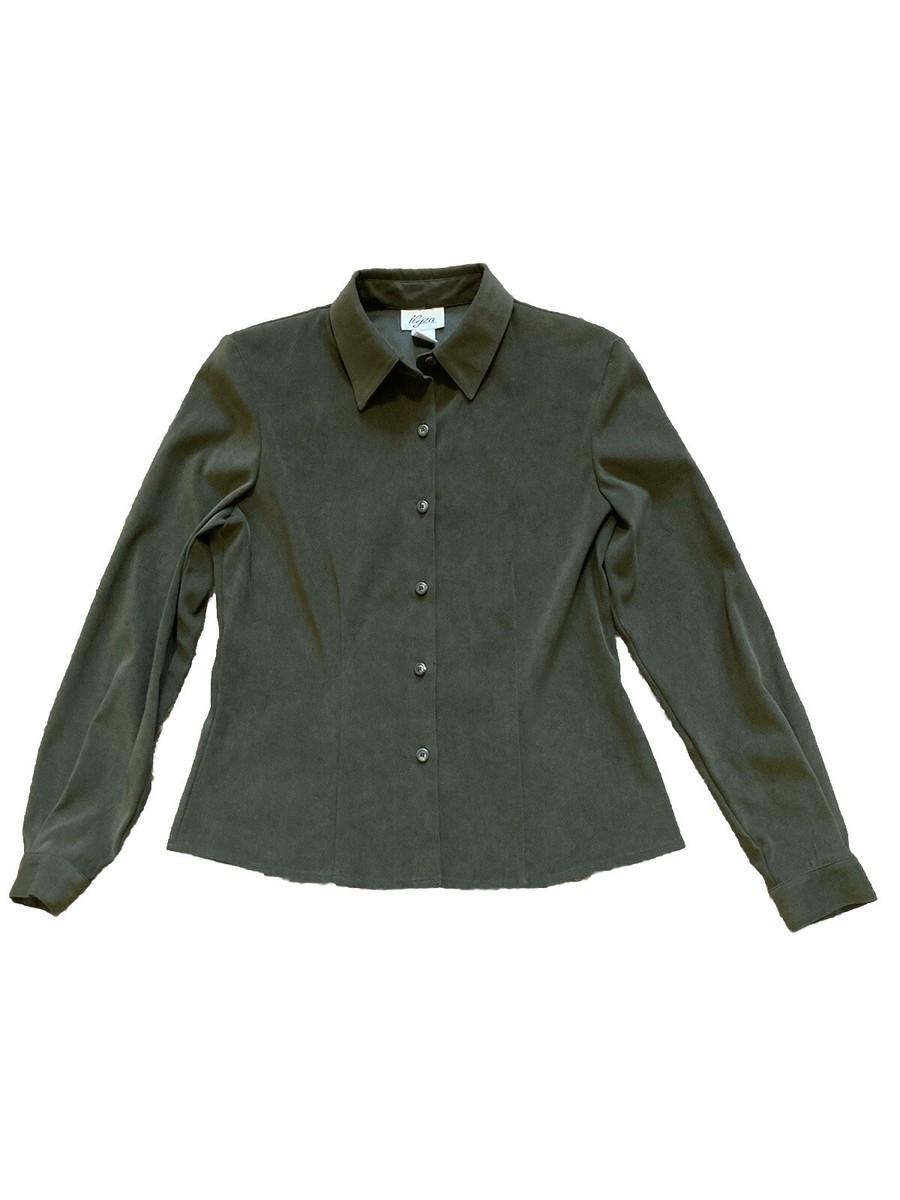 Ilyza New York Women's Shirt Blazer Jacket Size S Olive Green Button Down | eBay Ilyza New York Women's Shirt Blazer Jacket Size S Olive Green Button Down | eBay