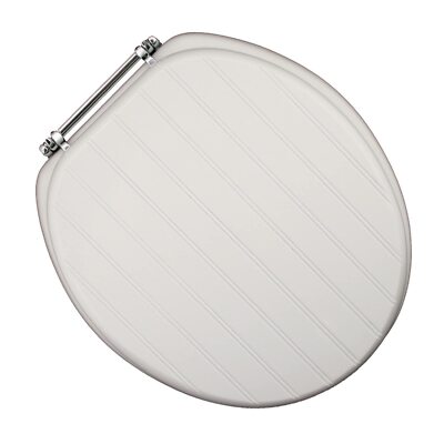 Comfort Seats C3B4R400CH Deluxe Molded Wood Toilet Seat Chrome Hinges White