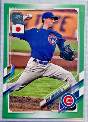 Kyle Hendricks Jade Green /75 | 2021 Topps Japan Edition | Chicago