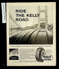 1960 Kelly Springfield Tires Vintage Print Ad 13541