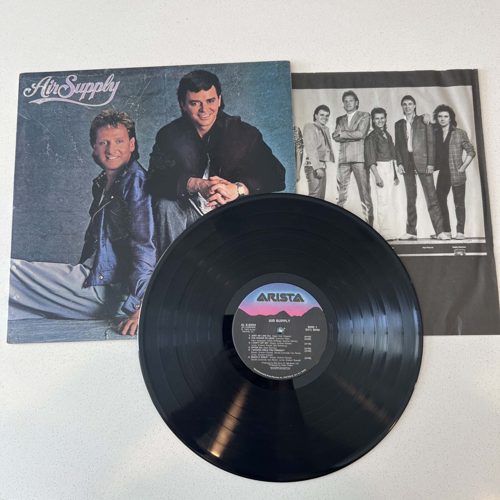 Air Supply Self Titled 1985 LP Arista Records AL8-8283 Vintage Vinyl 12” VG+/VG+