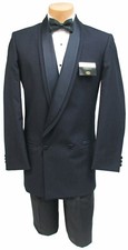 New Boys Size 3 Navy Blue Oscar de la Renta Double Breasted Tuxedo Jacket