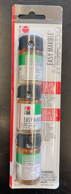 Marabu Easy Marble Starter Set, 15ml Jars, Clear Colors