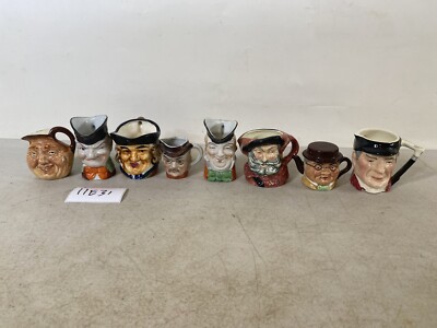 rare big vintage Historical People Stein Character Mug Lot 11E31