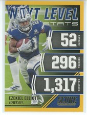 2021 Score Football Next Level Stats Gold #NL18 Ezekiel Elliott (Cowboys)