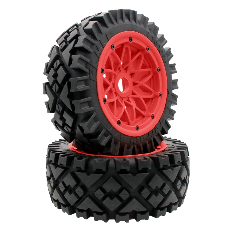 2PC Front All Terrain Tire Wheel Kit for 1/5 HPI Rovan Kingmotor Baja 5b Ss RC - Image 4 of 4