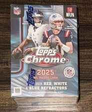 2025 Topps Chrome NFL Football Blaster Box New Factory Sealed