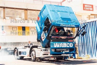 LKW Foto Renault AE Magnum Truck blau WABCO, FERODO ABEX, Eberspächer, RE #a3ym