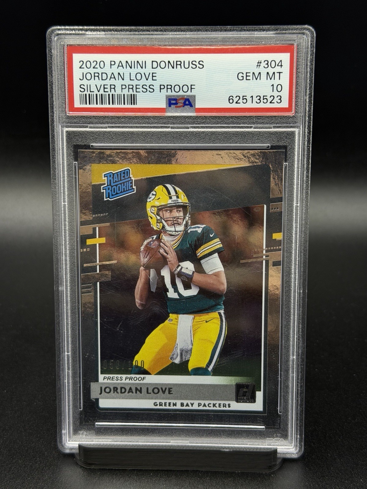 2020 Panini Donruss Jordan Love Silver Press Proof Rookie /100 #304 PSA 9