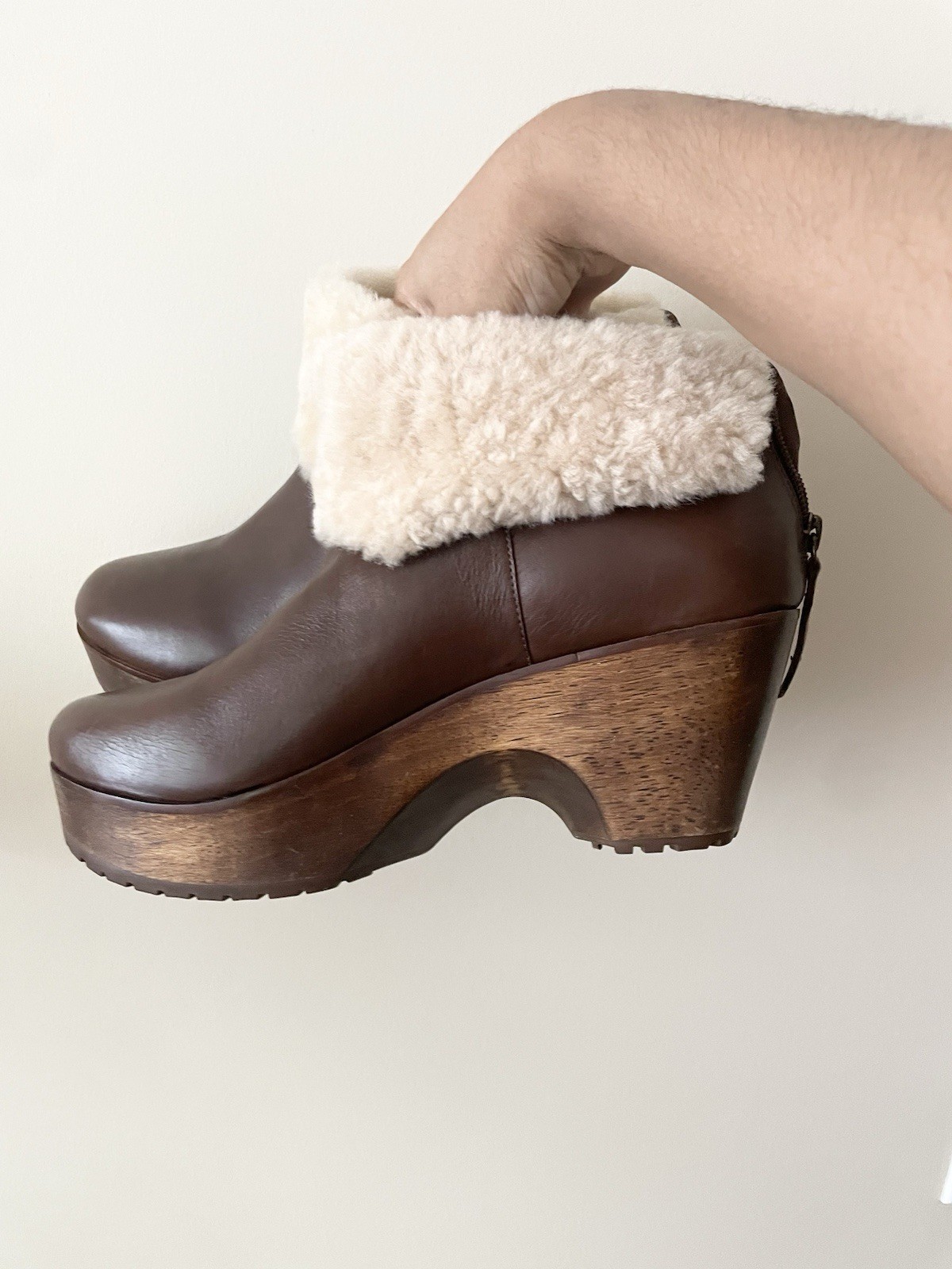 Matisse Tahoe Leather Clog Wood Heel Boots EXCELLENT CONDITION Size 10