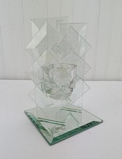 Vintage Mirrored Glass Votive Candle Holder  6.25" Art Deco Home Decor E Gallery