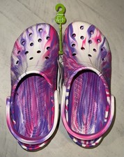 Crocs Kids Classic Glow Marbled Clogs Pink / White / Multicolor Size J5