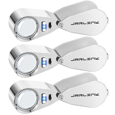 Jewelers Loupe Magnifier 40X Triplet Metal Frame 3 Pack