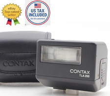 Tested  MINT w/ Case Contax TLA200 BLACK Shoe Mount Flash G1 G2 from JAPAN