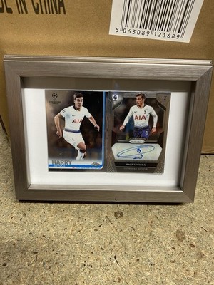 Harry Winks x2 Karten (Panini & Topps) gerahmt und signiert Tottenham Hotspur