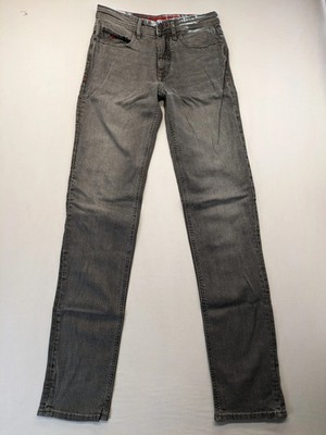 Lerros Herren Jeans W33 L32 Grau Washed Denim Straight Fit Stretch Hose