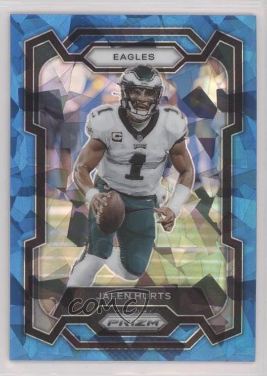 2023 Panini Prizm Blue Ice Prizm /99 Jalen Hurts #244