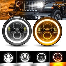 AUXBEAM for Freightliner Century Class Pair 7" Round LED Headlights Hi/Lo DRL