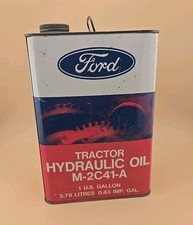 Vintage Ford Tractor Hydraulic 1 Us Gallon Oil 1967 Can Tin Empty M-2c41-a Vintage Ford Tractor Hydraulic 1 Us Gallon Oil 1967 Can Tin Empty M-2c41-a