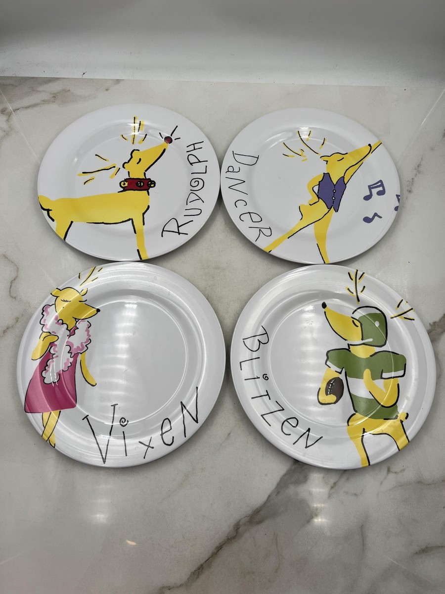 Reindeer Pottery Barn Plate Set Pottery Barn Kids Reindeer Plate