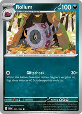 Rollum / Pokémon Karte / Deutsch / Schwarze Blitze / 055/86 / Reverse Holo