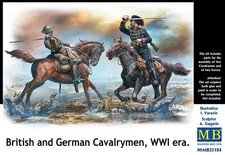 Masterbox 35184 British and German Cavalrymen WWI   1:32 PLASTIC MODEL KIT