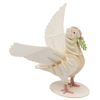 Fridolin 3D Papiermodell Weiße Taube