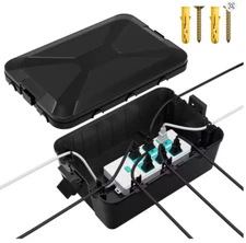 Outdoor Electrical Box 13x8x5 Waterproof Extension Cord Cover Black