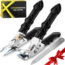 Toenail Clippers for Thick Toenails, Angled Head Large Toe Nail Clippers for ...