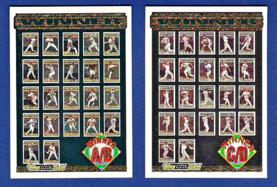 (2) 1994 Topps Black Gold Winner Redemption Cards - A/B & C/D - UNMARKED