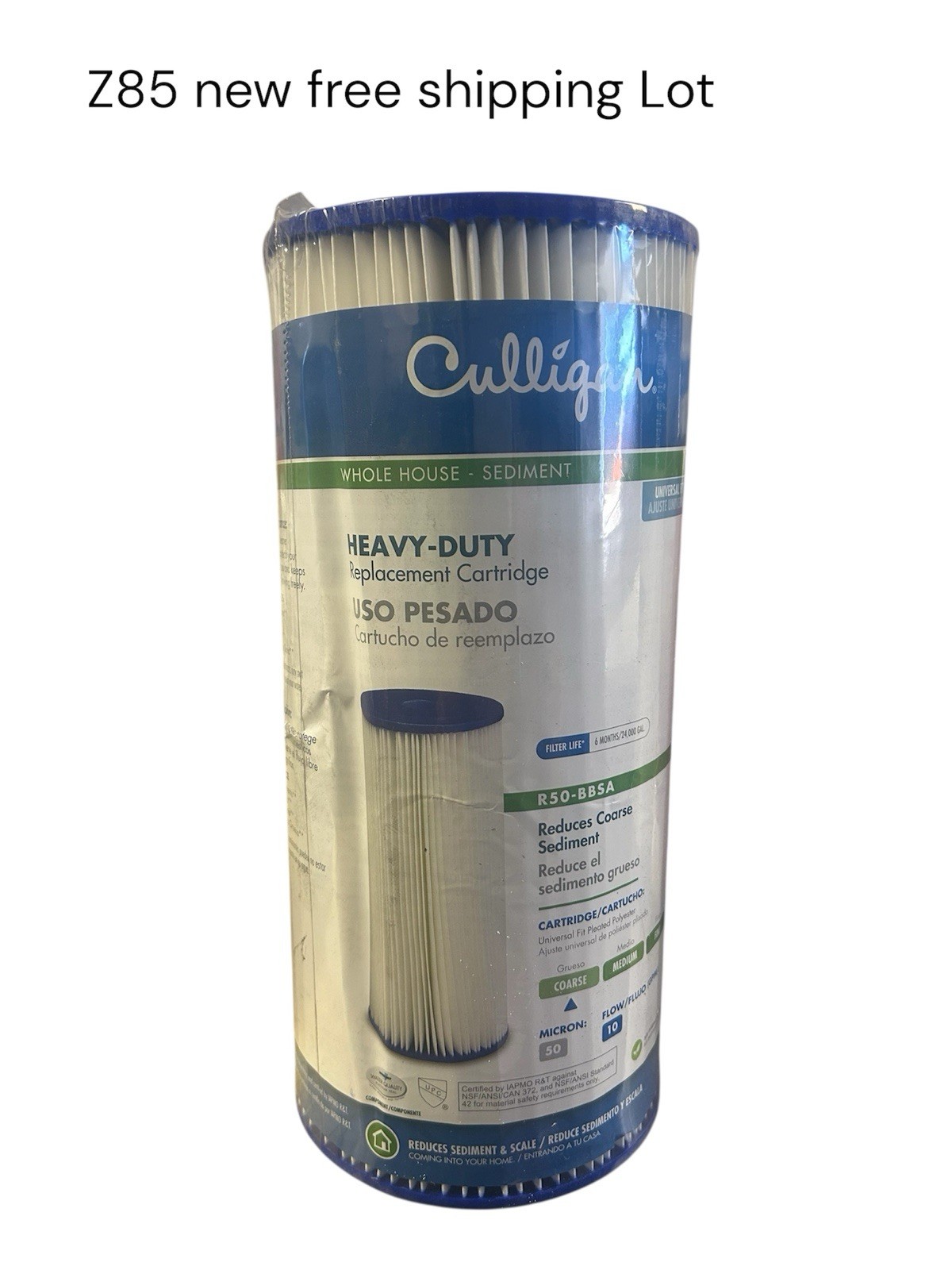 Culligan Heavy-Duty Sediment Water Filter Cartridge Part Num