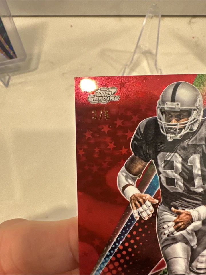 2024 Topps cromo - Tim Brown patio WR #151 refractor rojo - #3/5 Foto 3 de 4