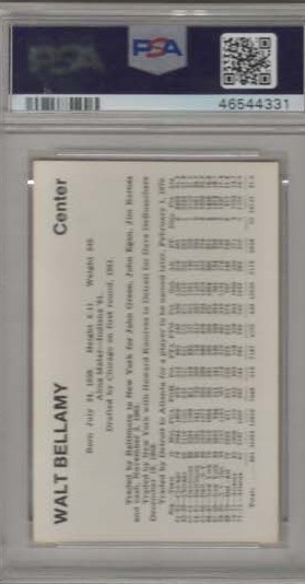 1972 Comspec Walt Bellamy PSA 4 view 2