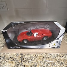 Hot Wheels 1/18 Ferrari 250 LM Red Diecast Car #23914 Sealed In Worn Box NIB