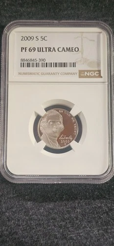 Photo of a 2009-S Jefferson Nickel Proof from an eBay listing that sold on Jul 23, 2026
