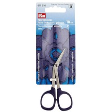 Prym Fine Embroidery Scissors Bent - 4"/10cm Sharp Point Crafts Trim Threads