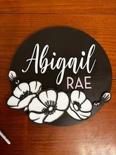 Custom Wood Name Sign Personalized Kids Nursery Plaque | Handmade Wall Decor