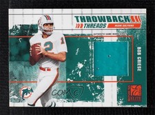 2003 Donruss Elite Throwback Threads 28/75 Bob Griese Larry Csonka HOF a8r