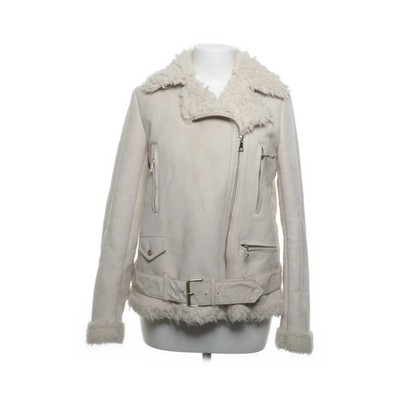 Zara Basic Outerwear, Shearling Jacke, Damen, Größe: S, Beige, Polyester #sn4