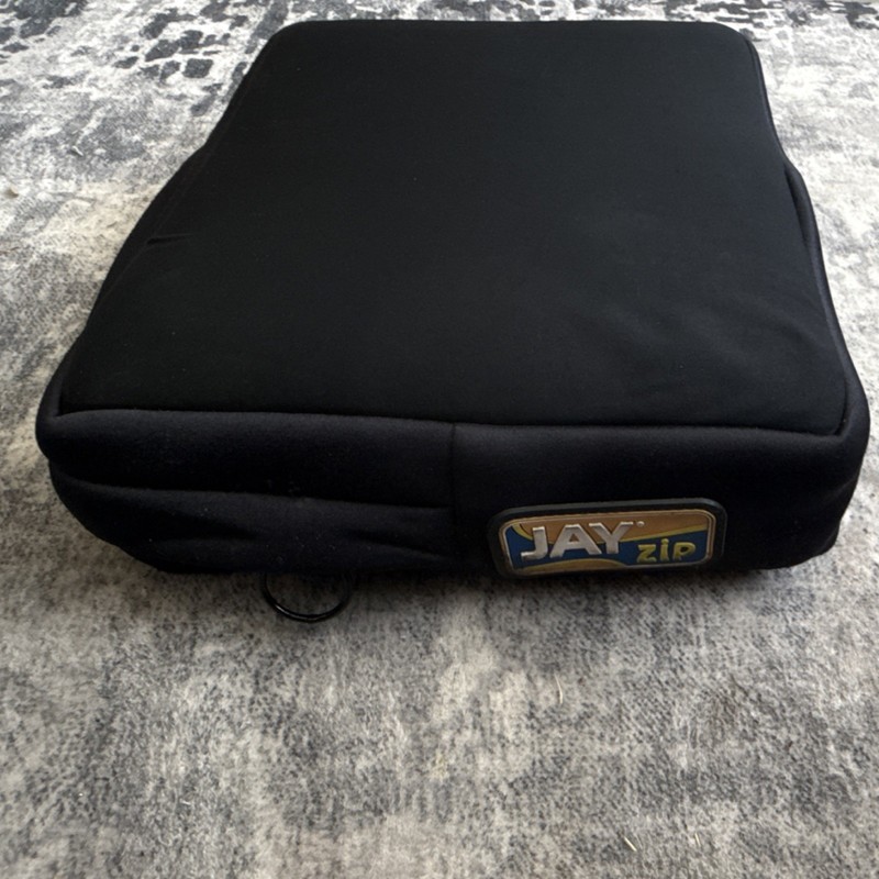 JAY Zip Wheelchair Seat Cushion Black Zip Cover Polyurethane/Polyester JZ1109