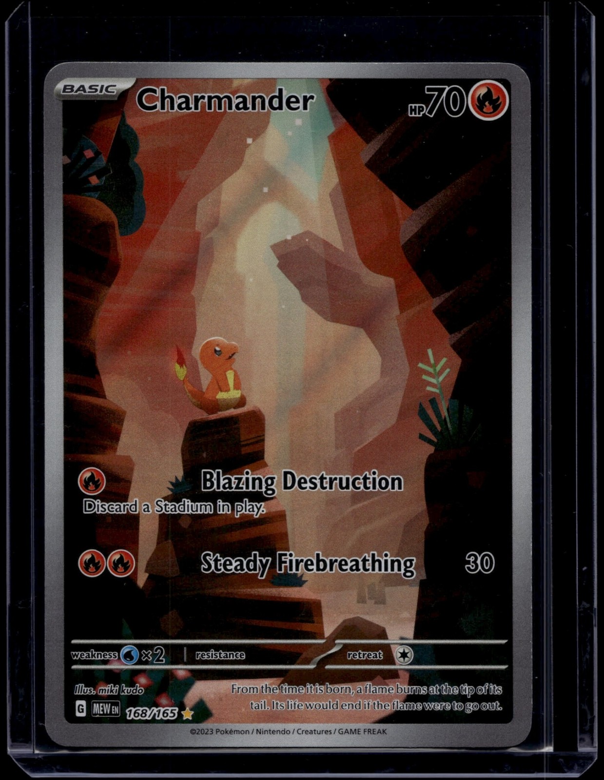 Pokemon TCG Charmander 168/165 Scarlet Violet 151 Illustration Rare NM