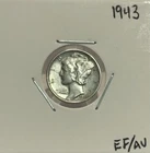 1943 Mercury Dime, Extremely Fine/AU, 90% Silver, Very Nice!🔥