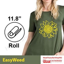 Siser EasyWeed Iron On Heat Transfer Vinyl For T-Shirts 12 Inches by 9 Feet Roll