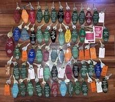 68 Vintage Motel Hotel Lodge Key Fobs Lot Holiday Inn Sheraton Rodeway More